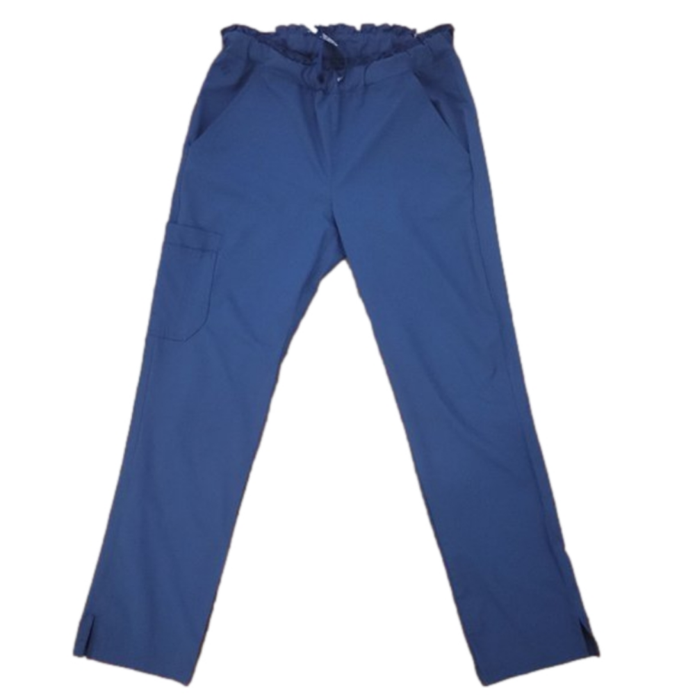 WOMENS MED COUTURE NAVY WIDE LEG SCRUB PANTS-MEDIUM TALL-SCRUBS-MEDIUM TALL
